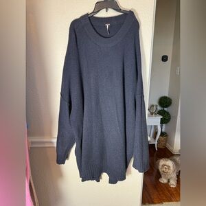 Cozy free people sweater oversized dress large